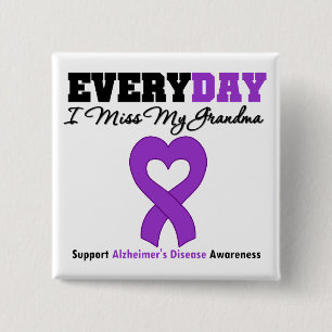 Chapa Cuadrada Enfermedad de Alzheimer cada Srta. My Grandma del