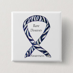 Chapa Cuadrada Enfermedades raras Conciencia Personalizado Cinta