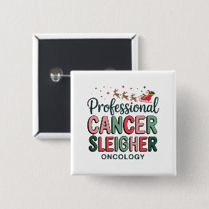 Chapa Cuadrada Enfermera de Oncología Navidad Cáncer Quimioterapi
