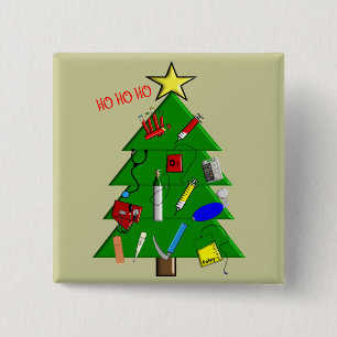Chapa Cuadrada Enfermera/tarjetas de Navidad y regalos médicos