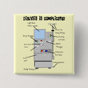 Chapa Cuadrada Enfermeras de diálisis/regalos divertidos de tecn