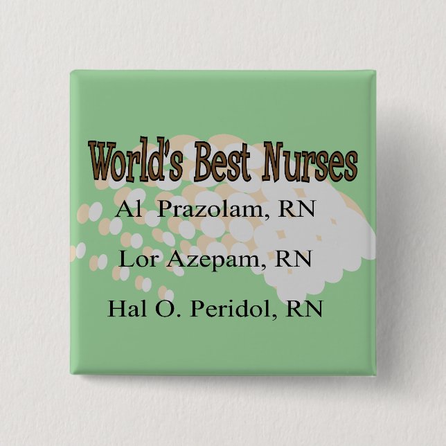 Chapa Cuadrada "Enfermeras del mejor del mundo" --Regalos (Anverso)