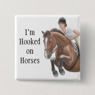 Chapa Cuadrada Enganchado en el Pin de los caballos