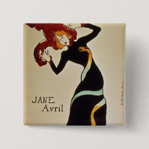 Chapa Cuadrada Enrique de Toulouse-Lautrec el   Jane Avril 1899