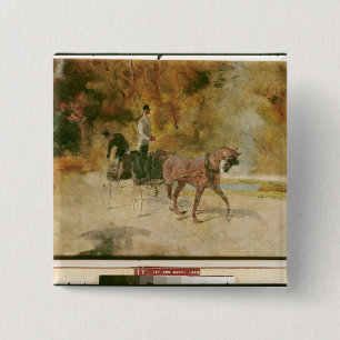 Chapa Cuadrada Enrique de Toulouse-Lautrec el una calesa