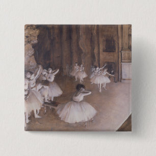 Chapa Cuadrada Ensayo en la etapa, 1874 del ballet de Edgar Degas