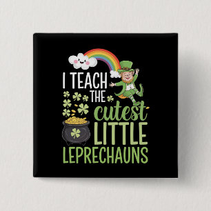 Chapa Cuadrada Enseño a los duendes más lindos maestros irlandese