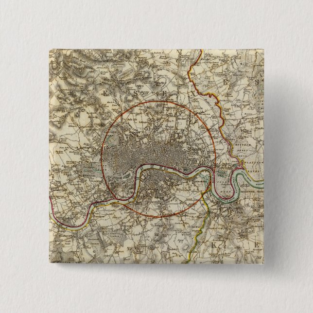 Chapa Cuadrada Entorno Londres (Anverso)