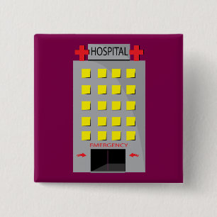 Chapa Cuadrada Entrada de Emergencia del Edificio del Hospital