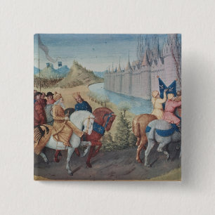 Chapa Cuadrada Entrada del rey de Louis VII de Francia y de