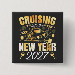 Chapa Cuadrada Entrando en el Año Nuevo 2027 Cuadrado