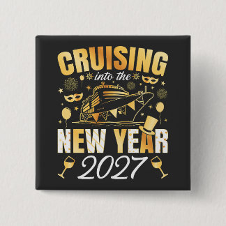 Chapa Cuadrada Entrando en el Año Nuevo 2027 Cuadrado