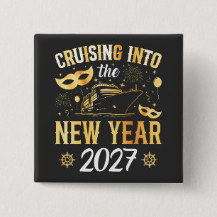 Chapa Cuadrada Entrando en el Año Nuevo 2027 Cuadrado