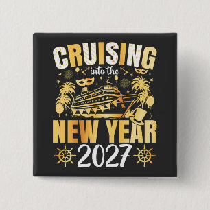 Chapa Cuadrada Entrando en el Año Nuevo 2027 Cuadrado