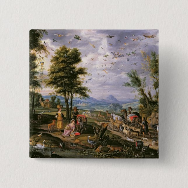 Chapa Cuadrada Entrar en la arca (Anverso)