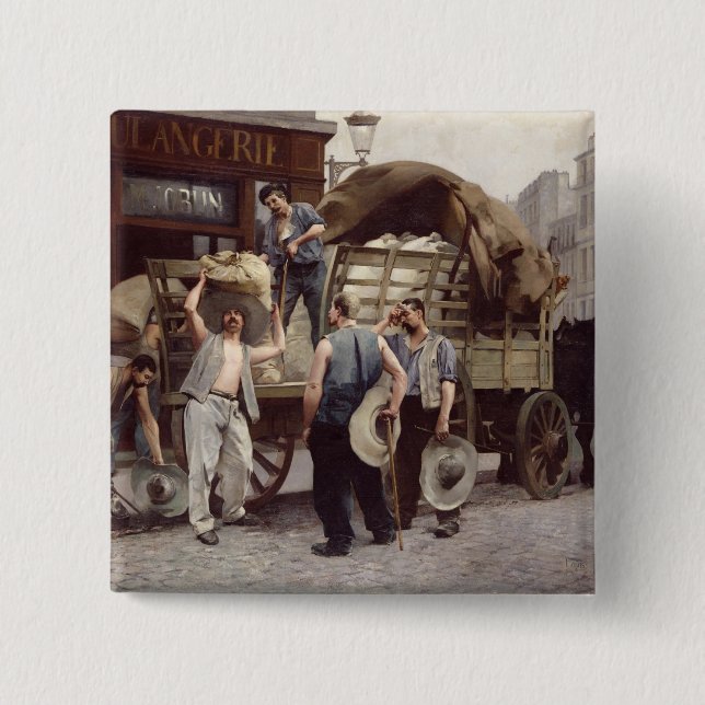 Chapa Cuadrada Entrega de la harina, 1885 (Anverso)