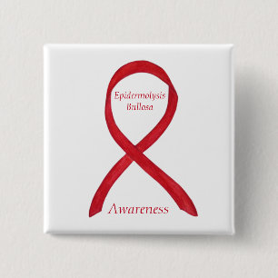 Chapa Cuadrada Epidermolysis Bullosa Awareness Ribbon Personaliza