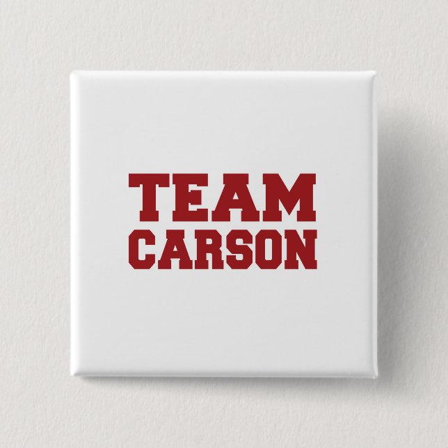 Chapa Cuadrada Equipo Carson 2016 (Anverso)