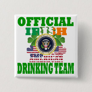 Chapa Cuadrada Equipo de consumición americano irlandés oficial