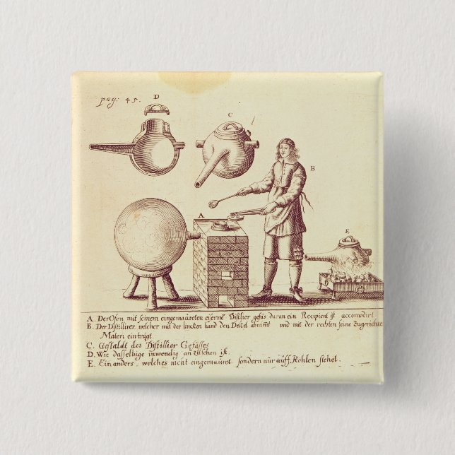 Chapa Cuadrada Equipo de destilación (Anverso)