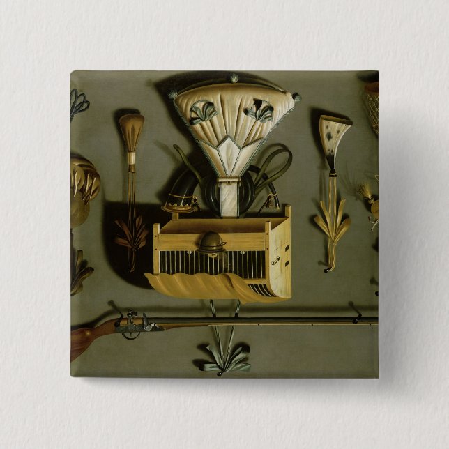 Chapa Cuadrada Equipo de la caza (Anverso)