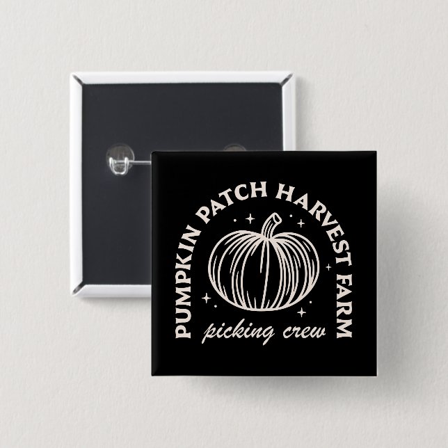Chapa Cuadrada Equipo de recolección de parches de calabaza (Anverso y reverso)