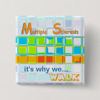 Chapa Cuadrada Equipo de sensibilización de MS Botones Pin ~ Pers