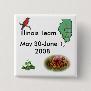 Chapa Cuadrada Equipo Illinois - símbolos de estado