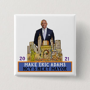 Chapa Cuadrada Eric Adams 2021 Alcalde de NYC