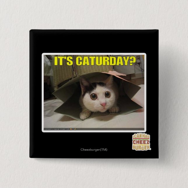 Chapa Cuadrada ¿Es Caturday? (Anverso)
