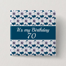 Chapa Cuadrada Es mi cumpleaños Personalizado