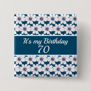 Chapa Cuadrada Es mi cumpleaños Personalizado