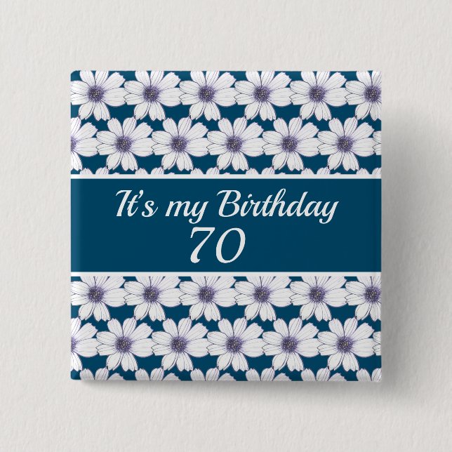 Chapa Cuadrada Es mi cumpleaños Personalizado (Anverso)