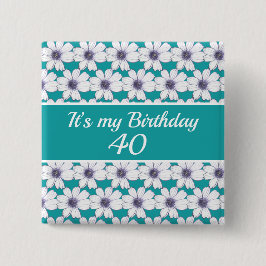 Chapa Cuadrada Es mi cumpleaños Personalizado