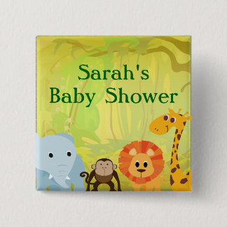 Chapa Cuadrada Es una selva Baby Shower
