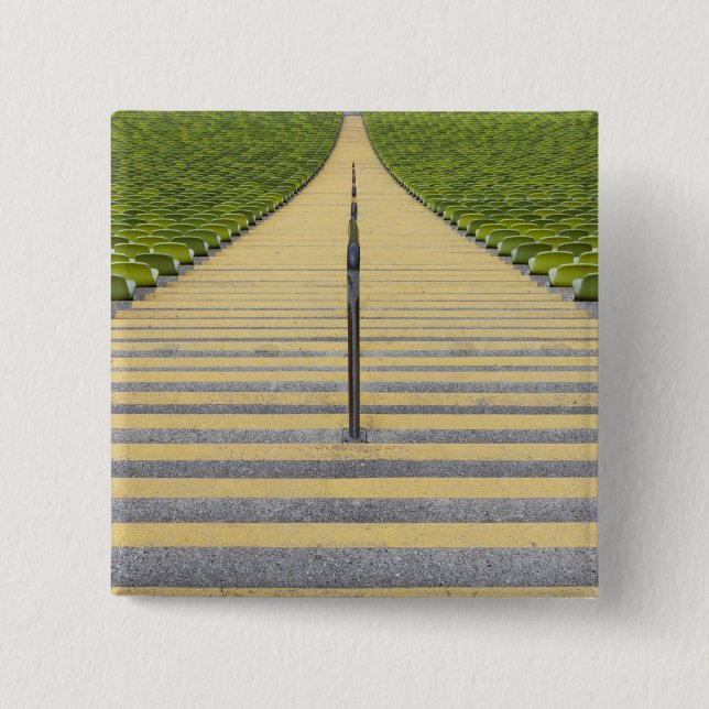 Chapa Cuadrada Escalera del estadio entre las filas de asientos (Anverso)