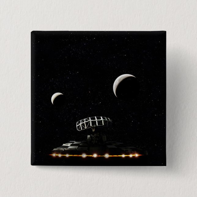 Chapa Cuadrada Escáner de galaxias - Nave espacial de radar - Cie (Anverso)