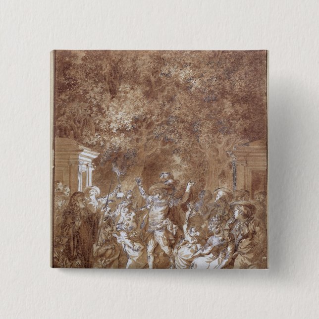 Chapa Cuadrada Escena 'de la boda de Figaro (Anverso)