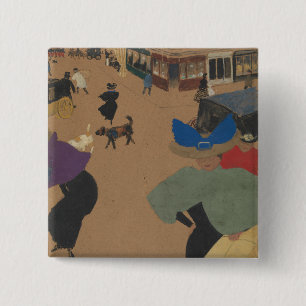 Chapa Cuadrada Escena de la calle en París