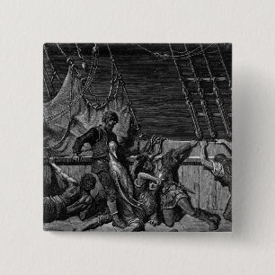 Chapa Cuadrada Escena 'de la escarcha del Mariner antiguo