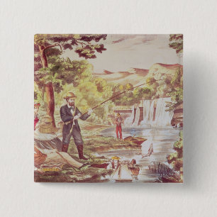 Chapa Cuadrada Escena de la pesca