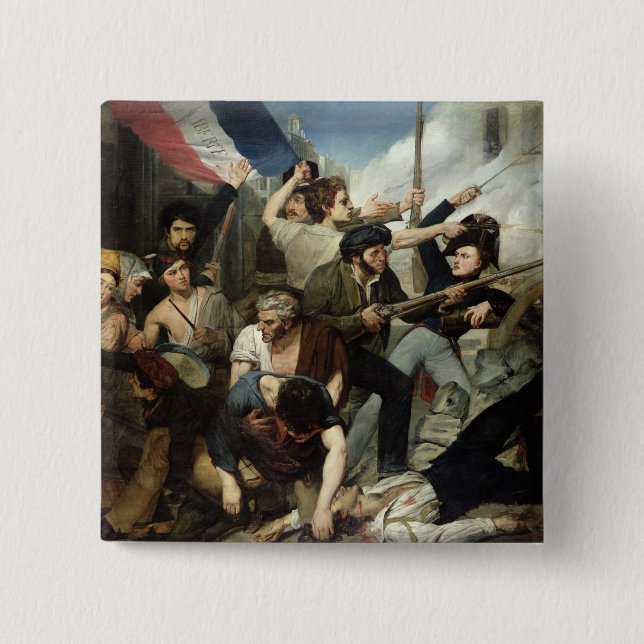 Chapa Cuadrada Escena de la revolución 1830 (Anverso)