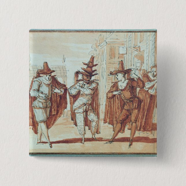 Chapa Cuadrada Escena de teatro (Anverso)