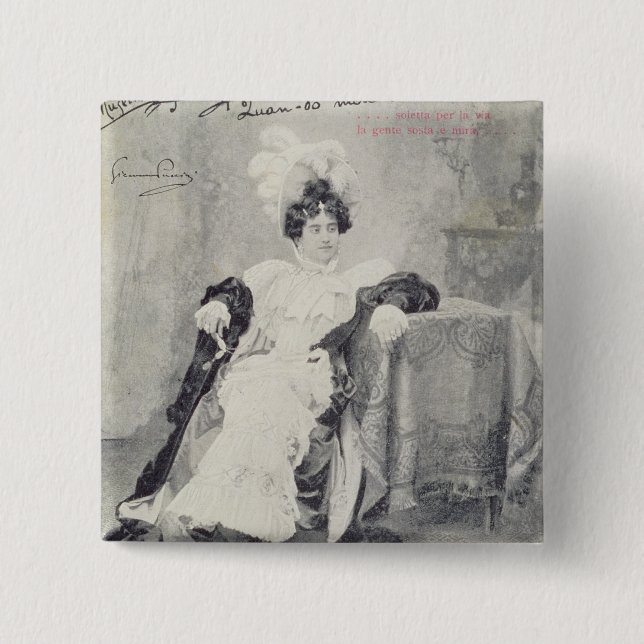 Chapa Cuadrada Escena del acto II La Boheme de la ópera ' (Anverso)