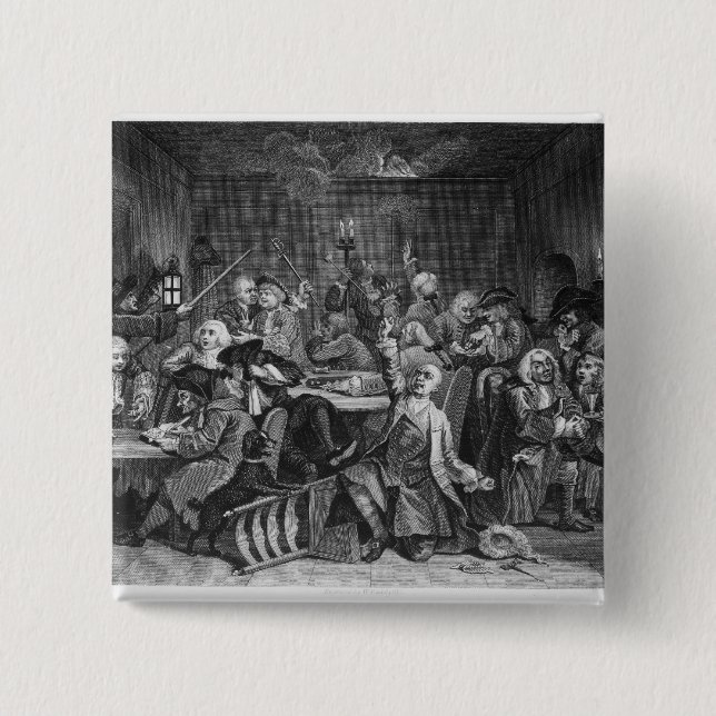 Chapa Cuadrada Escena en una casa de juego (Anverso)