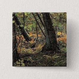 Chapa Cuadrada Escena forestal de otoño