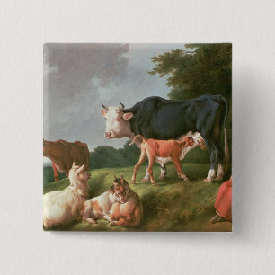 Chapa Cuadrada Escena pastoral