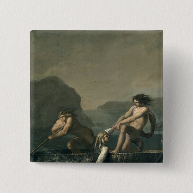 Chapa Cuadrada Escenas de 'Journey subterráneo de Niels Klim (Anverso)