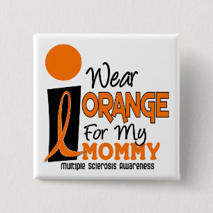 Chapa Cuadrada Esclerosis múltiple del ms llevo el naranja para