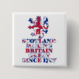 Chapa Cuadrada Escocés y británico orgullosos